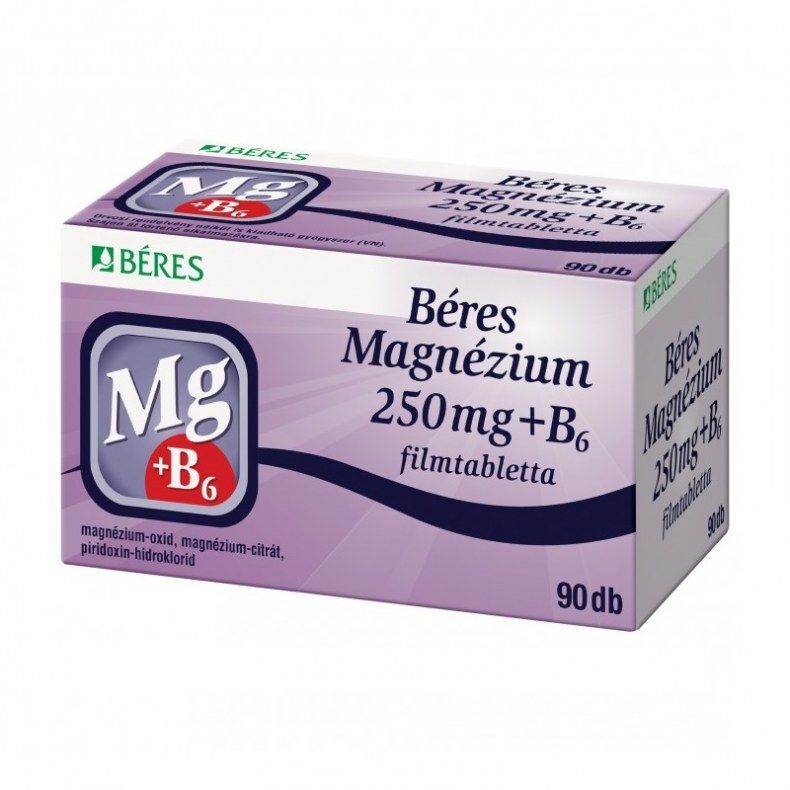 Beres Magnezium 250 Mg+B6 Filmtabletta  90X
