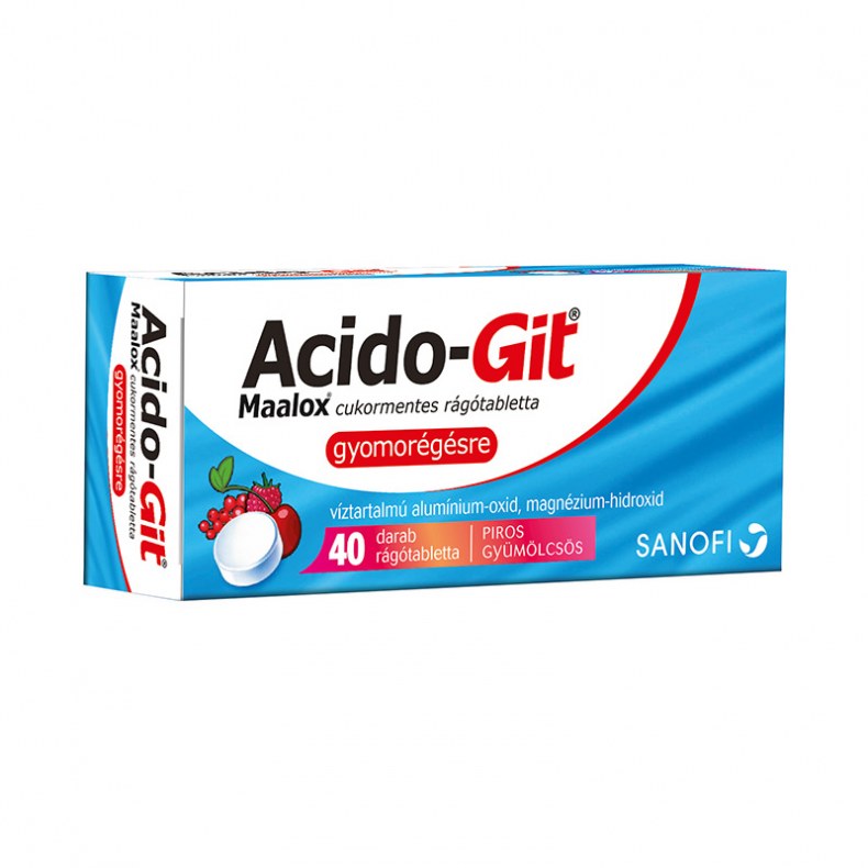 Acido-Git Maalox Cukormentes Ragotabl. 40X