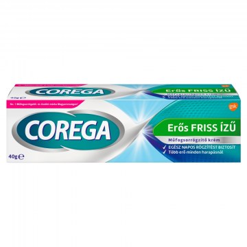 Corega Erős műfogsorrögzítő krém friss ízű 40 g