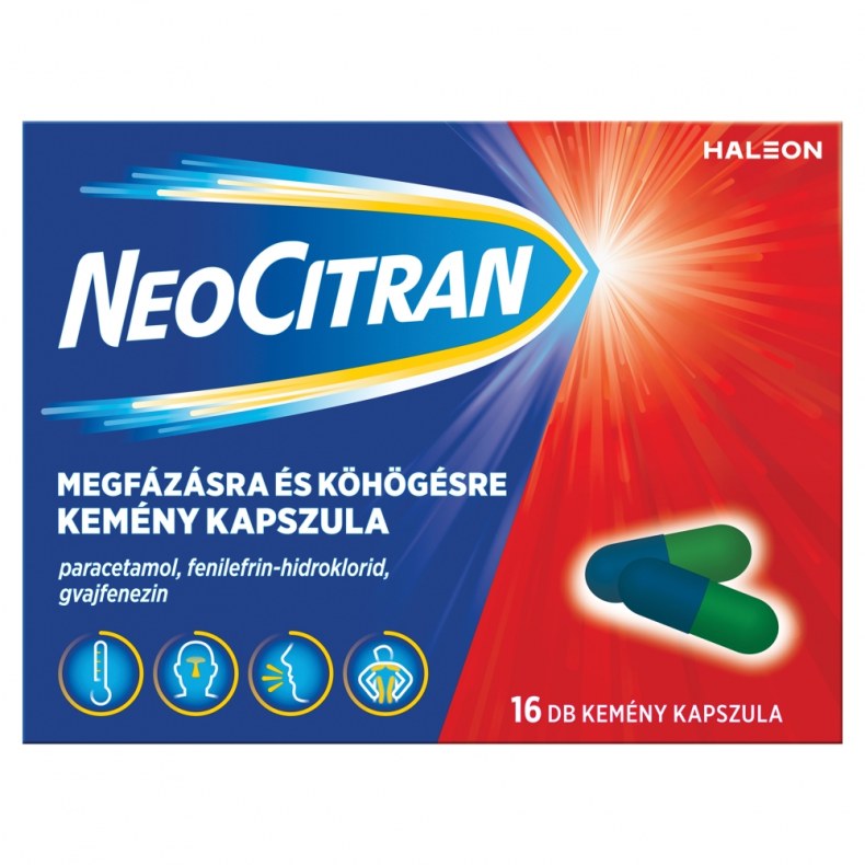 NeoCitran Megfázásra+Köhögésre Kemény Kapszula 16X