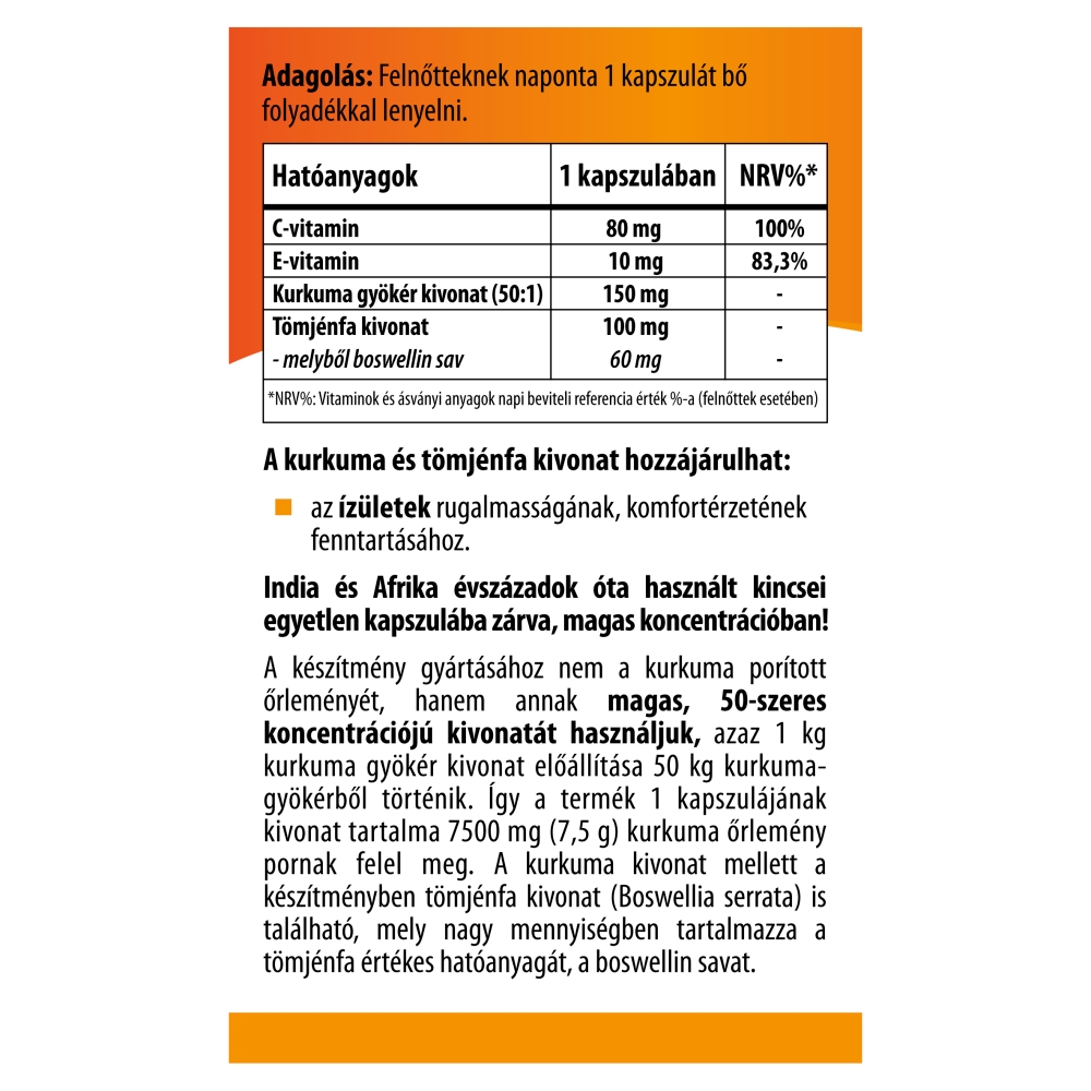 Bioco Kurkuma Tömjénfa Kivonat Kapszula 60X - Image 3