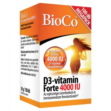 Alternative view of Bioco D3-Vitamin Forte 4000 Iu Tabletta 100 Db