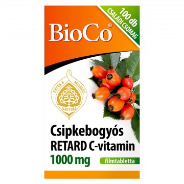 BioCo Csipkebogyós Retard C-vitamin 1000mg családi csomag 100 db