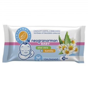 Neogranormon törlőkendő aloe, kamilla 55db