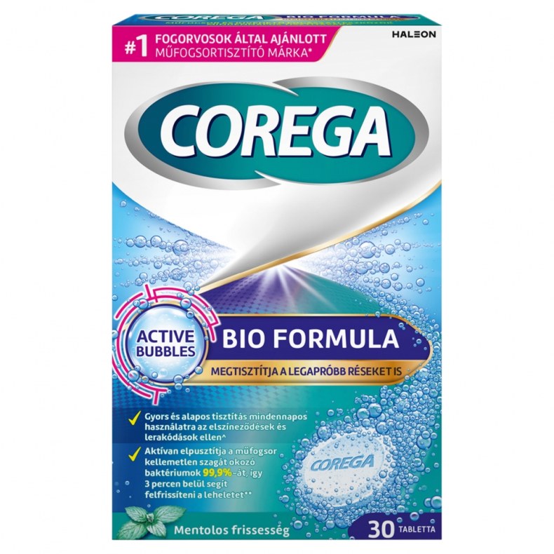 Corega Bio Formula Műfogsortisztító Tabletta 30 Db