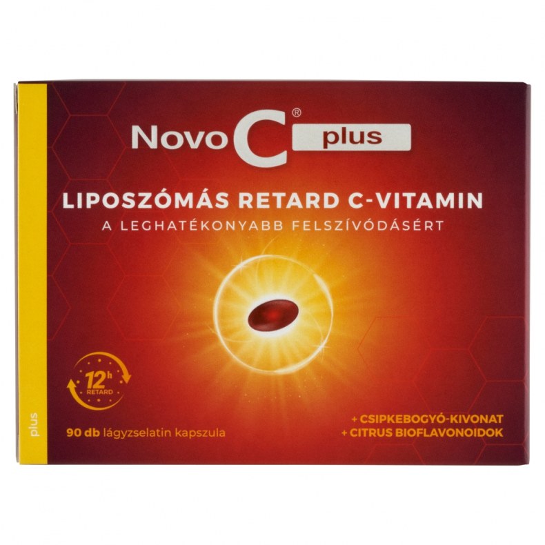 Novo C Plus Liposzomás C-Vitamin csipkebogyó kapszula 90X