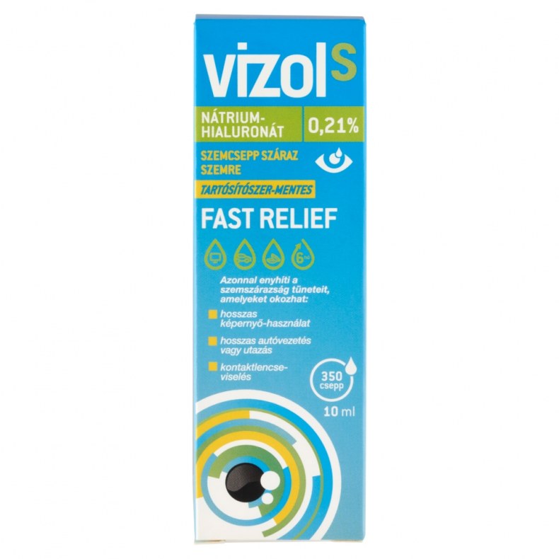 Vizol S 0,21% oldatos szemcsepp száraz szemre 10Ml