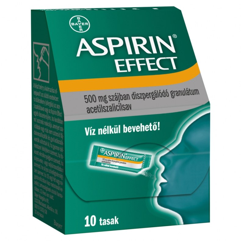 Aspirin Effect 500 mg Szájban Diszpergálódó Granulátum 10 db
