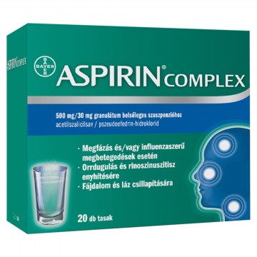 Aspirin Complex 500 mg/30 mg Granulátum Belsőleges Szuszpenzióhoz 20 db