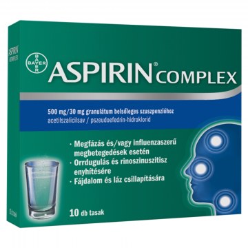 Aspirin Complex 500 mg/30 mg Granulátum Belsőleges Szuszpenzióhoz 10 db