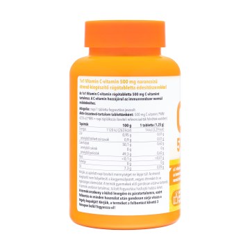 Alternative view of 1x1 vitamin 500 mg C-vitamin narancs ízű rágótabletta 60 db