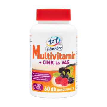 Multivitamin + cink és vas rágótabletta
