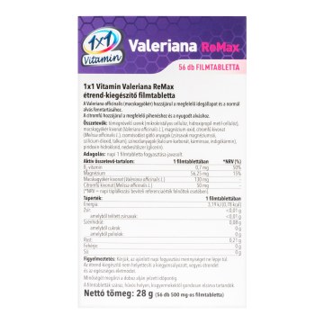 Alternative view of 1x1 Vitamin Valeriana Remax étrend-kiegészítő filmtabletta 56 db