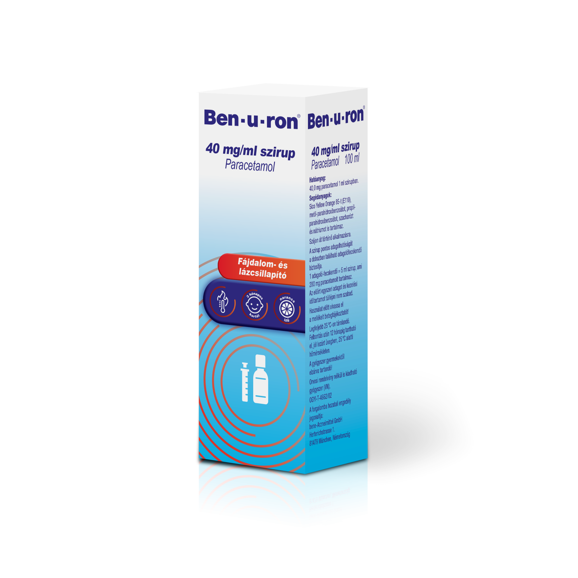 Ben-u-ron 40 mg/ml szirup 100 ml - Image 3