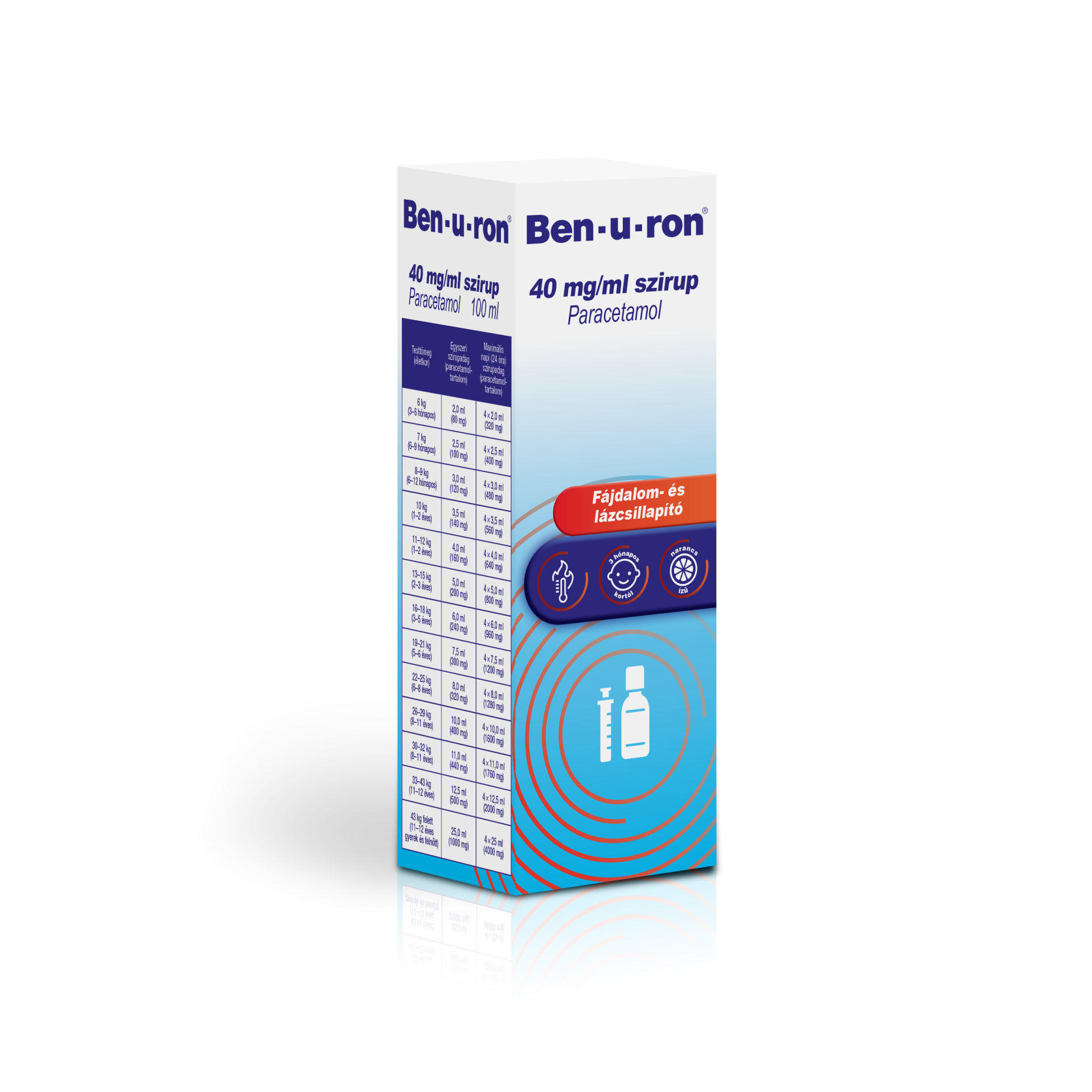 Ben-u-ron 40 mg/ml szirup 100 ml - Image 2
