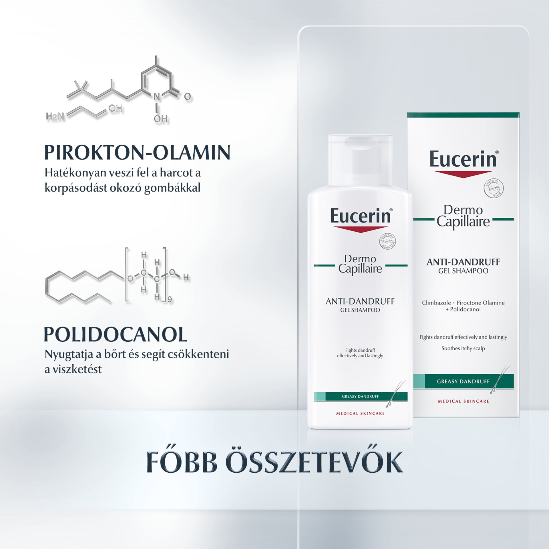 Eucerin Dermocapillaire korpásodás elleni sampon zsíros korpára 250 ml - Image 5