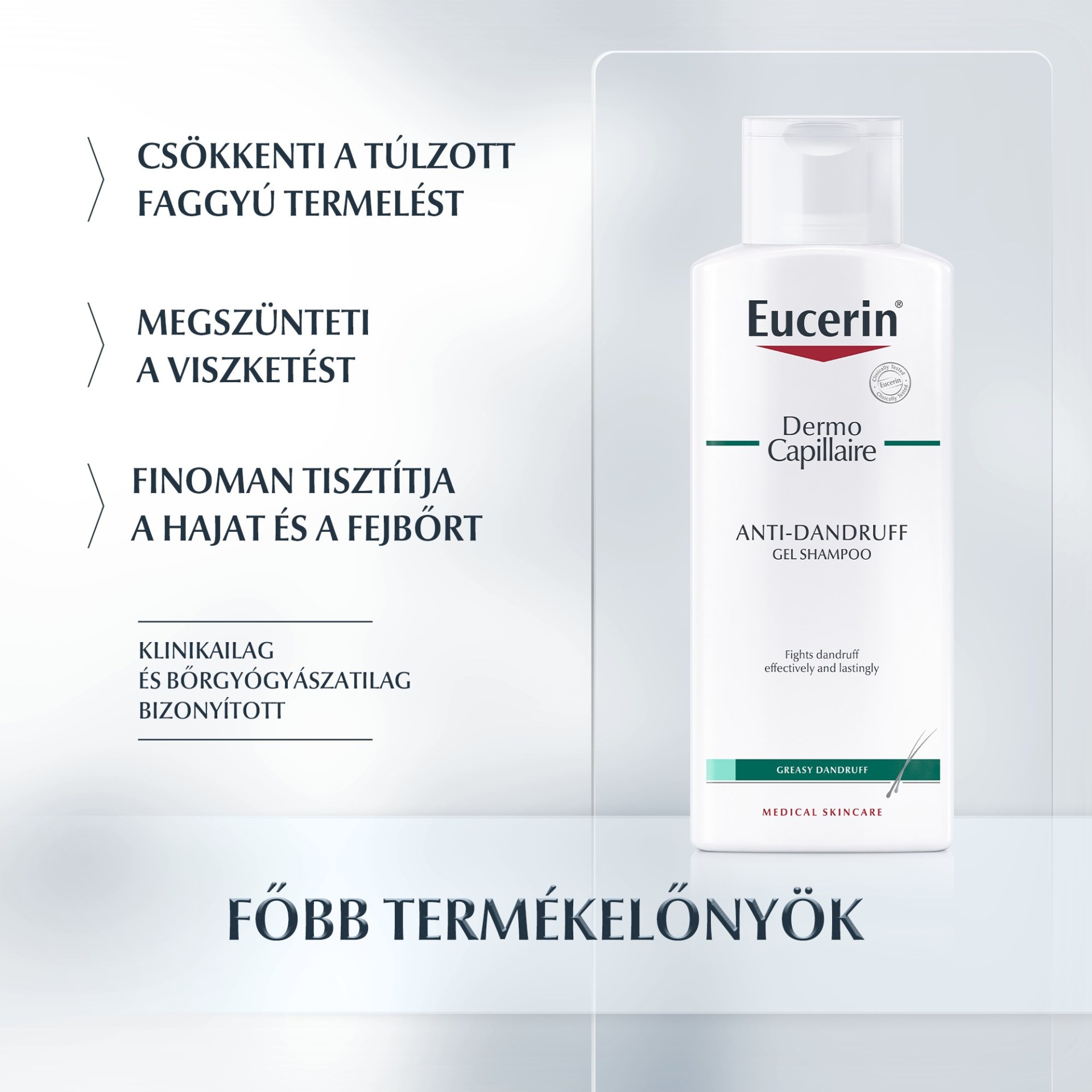 Eucerin Dermocapillaire korpásodás elleni sampon zsíros korpára 250 ml - Image 6