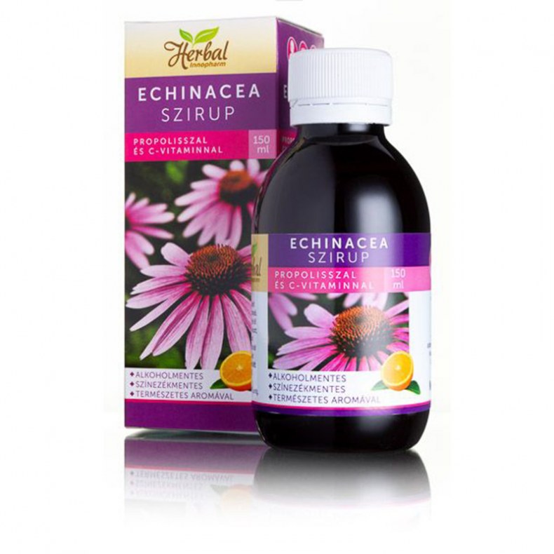 Innopharm Herbal Echinacea Szirup Propolisszal És C-Vitaminnal 150Ml