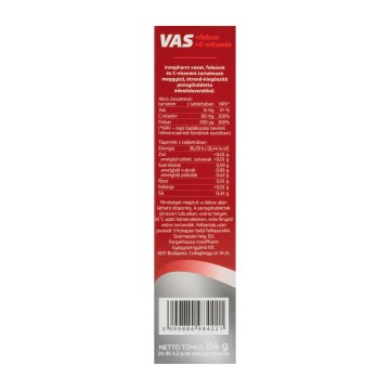 Alternative view of Innopharm Vas+folsav+C-vitamin pezsgőtabletta 20 db