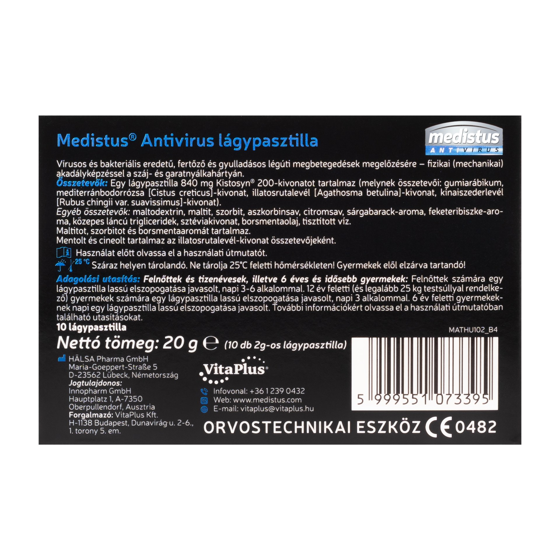 Medistus antivirus lágypasztilla 10 db - Image 2