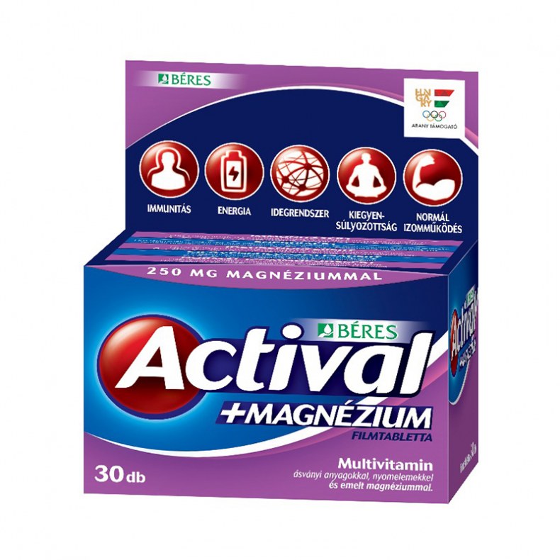 Béres Actival Plus Magnézium Filmtabletta 30X