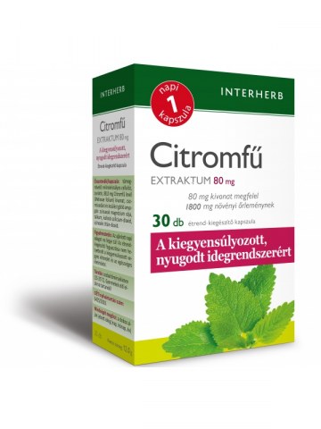 Interherb Napi 1 Citromfű Extraktum Kapszula 30X