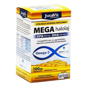 Jutavit Mega Omega 3 Halolaj Kapszula 100X