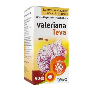 Valeriana Teva 100Mg Etrendk.bev.tabl. 50X