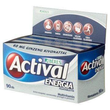 Alternative view of Béres Actival Energia Ginzeng Guarana filmtabletta 90db