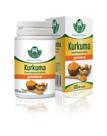 Alternative view of Herbária kurkuma tabletta gyömbérrel 120 db