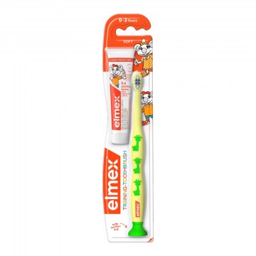 Elmex gyakorló fogkefe+fogkrém 0-3 év 1x