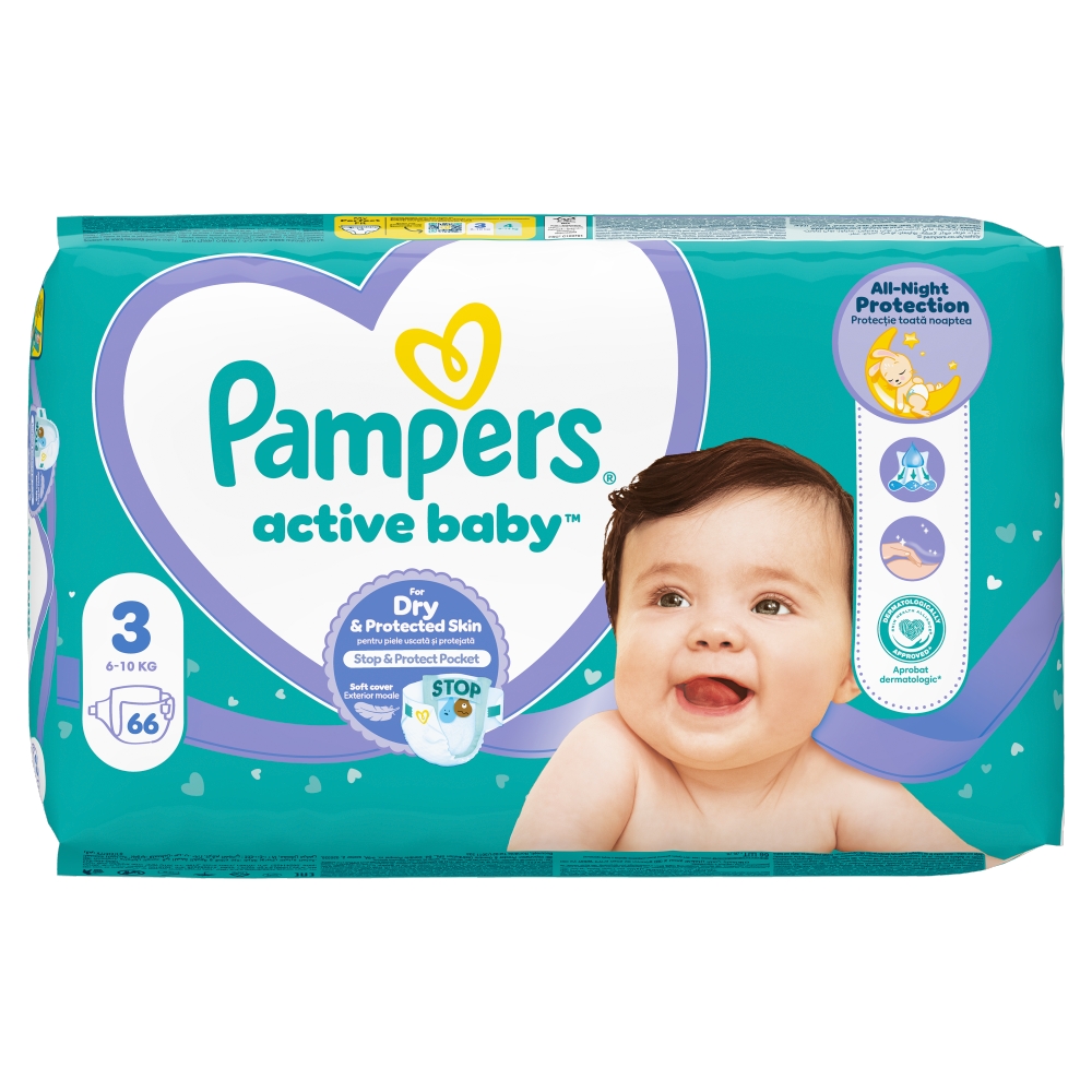 PAMPERS ACTIVE BABY DRY PELENKA(3) MIDI 66X - Image 6