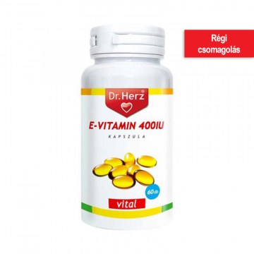 Alternative view of Dr. Herz E-vitamin 400IU lágyzselatin kapszula 60db