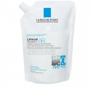 La Roche-Posay LIPIKAR AP+ SYNDET Krémtusfürdő Utántöltő 400ml