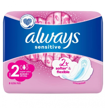 Always Ultra Sensitive Super Plus tisztasági betét 8 db