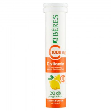 Béres C-vitamin 1000 mg cukormentes citromízű pezsgőtabletta 20x