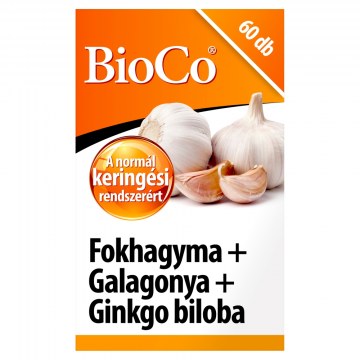 BioCo fokhagyma+galagonya+ginkgo tabletta 60x