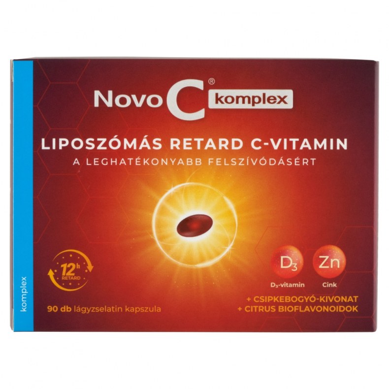Novo C komplex retard liposzomás C+D3+ZN kapszula 90X