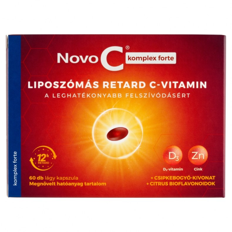 Novo C komplex forte liposzómás retard C+D3+ZN kapszula 60X
