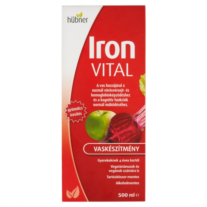 Hübner Iron vital vassal és vitaminokkal 500ml