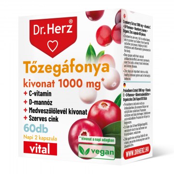 Dr. Herz Tőzegáfonya kivonat 1000 mg 60 db kapszula