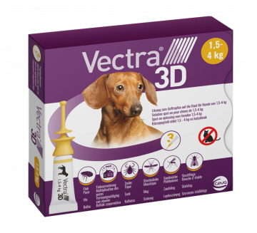 Vectra 3D Spot-On XS 1,5 - 4 kg 3x kistestű kutyáknak