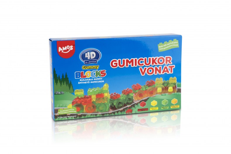 AMOS LEGO GUMICUKOR VONAT 450G