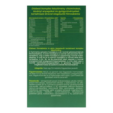 Alternative view of Innopharm Diabest komplex étrend-kiegészítő filmtabletta gurmarral 30 db