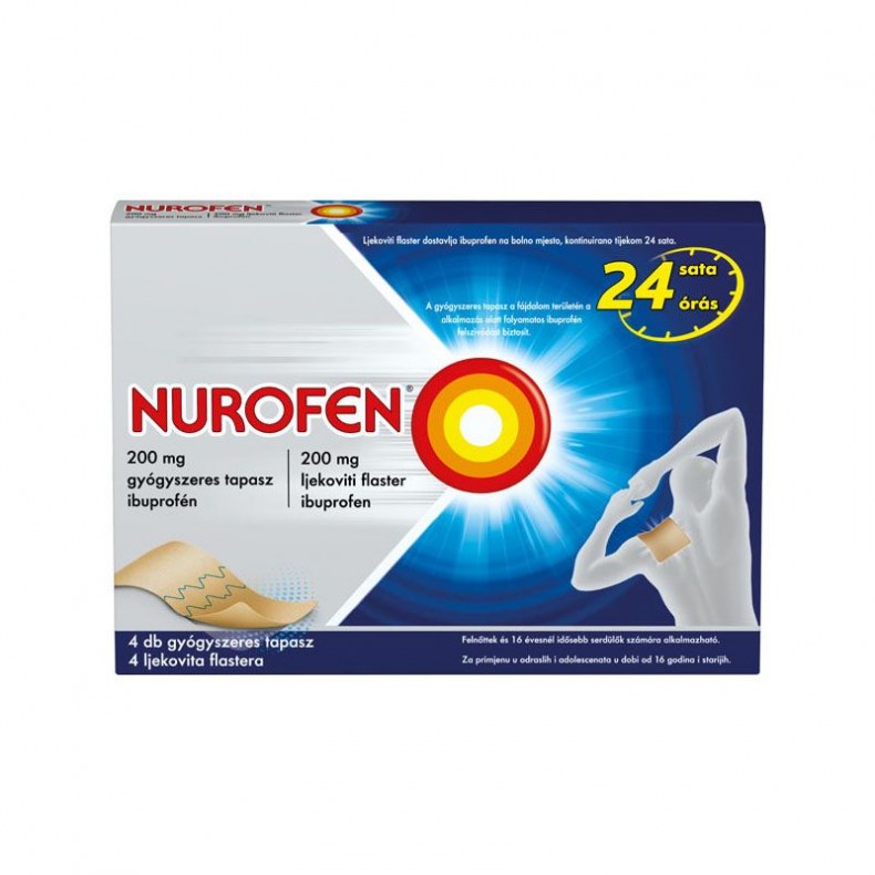 NUROFEN 200 MG GYÓGYSZERES TAPASZ 4X