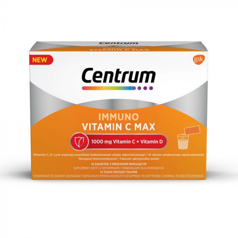 Centrum Immuno C Max Pezsgőpor Felnőtteknek 14db