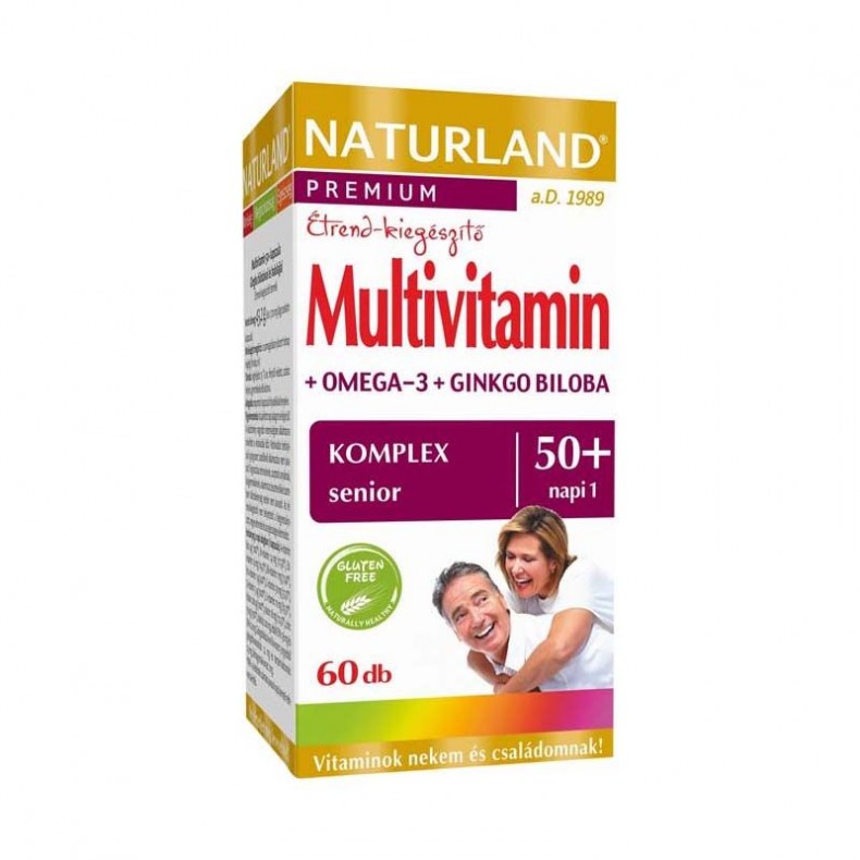 NATURLAND MULTIVITAMIN 50+ LAGYZS.KAPSZ. 60X