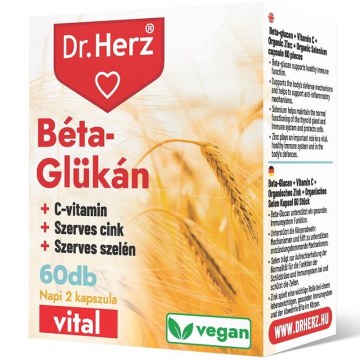 DR Herz Béta-Glükán+Szerves Zn,Se+C-vitamin 60 db kapszula