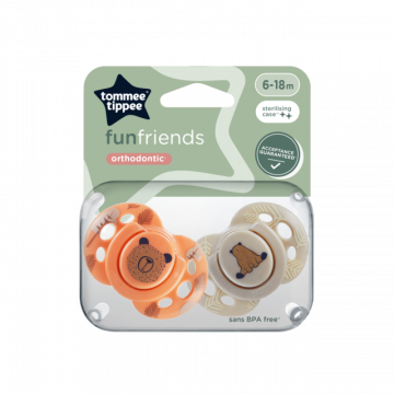 Alternative view of Tommee Tippee Fun Friends nyugtatócumi 6-18 hó 2 db