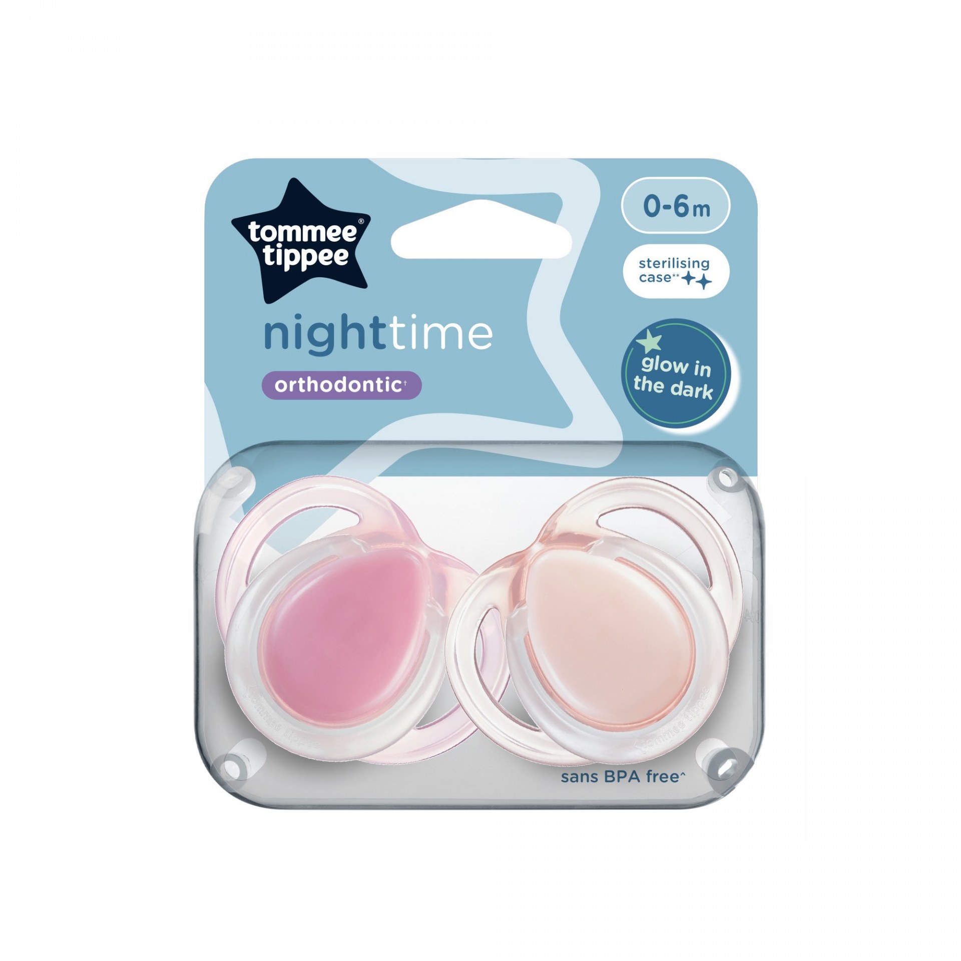 Tommee Tippee Night Éjszakai Nyugtatócumi 0-6 hó 2 db - Image 2